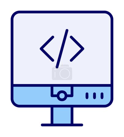 Illustration for Coding. web icon simple illustration - Royalty Free Image
