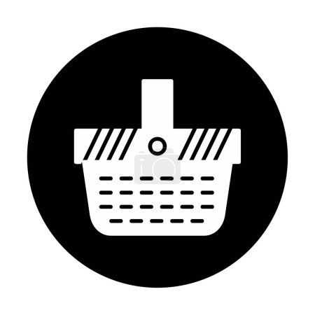 Ilustración de Picnic cesta icono web, vector de ilustración - Imagen libre de derechos
