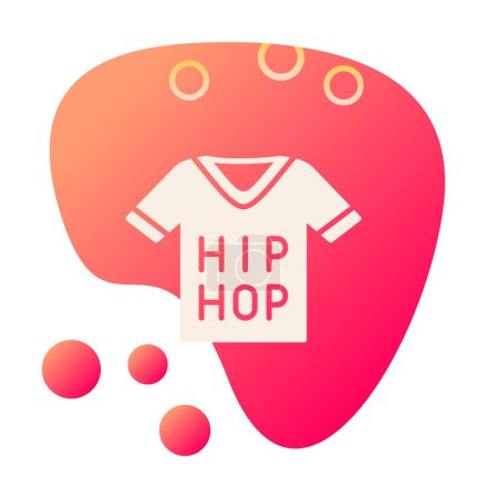 Illustration for Jersey with hip hop text, vector illustration - Royalty Free Image