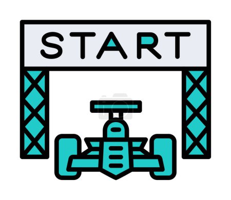 Photo for Start icon. simple illustration of Starting Race vector icon for web. - Royalty Free Image