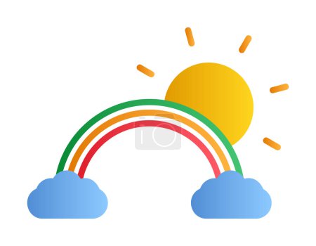 Illustration for Simple Rainbow icon, vector illustration - Royalty Free Image