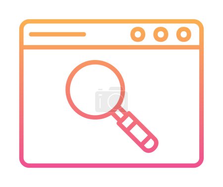 Ilustración de Navegador simple icono de búsqueda, ilustración de vectores - Imagen libre de derechos