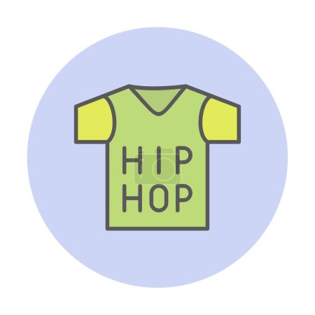 Ilustración de Camiseta con texto hip hop, ilustración vectorial - Imagen libre de derechos