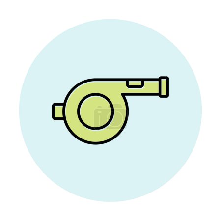 Ilustración de Silbato plano icono vector, ilustración - Imagen libre de derechos