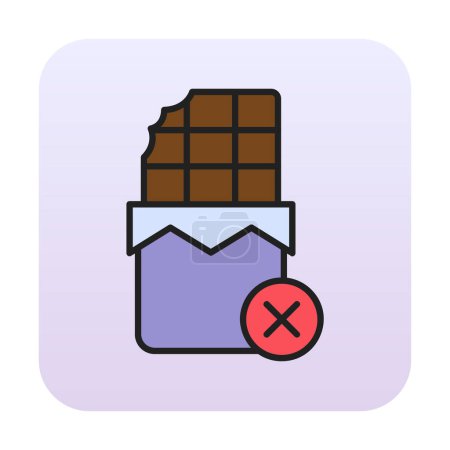 Illustration for Simple No Chocolate icon, vector illustration - Royalty Free Image