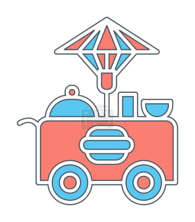 Illustration for Food Stall web icon, vector illustration - Royalty Free Image