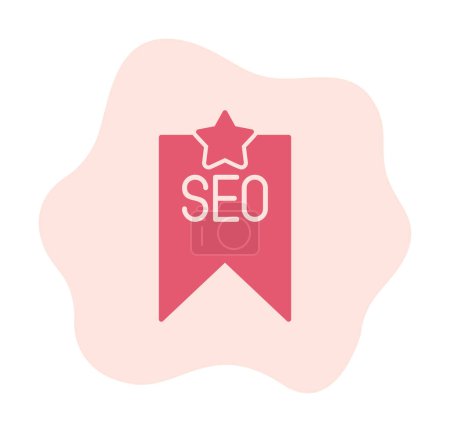 Illustration for Seo sign icon, vector illustration. Bookmark - Royalty Free Image