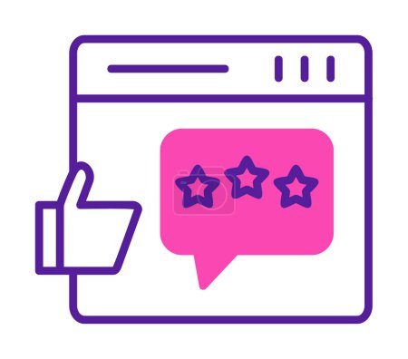 Illustration for Simple flat Feedback icon vector illustration - Royalty Free Image