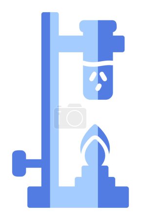Illustration for Simple flat Bunsen burner linear icon. - Royalty Free Image