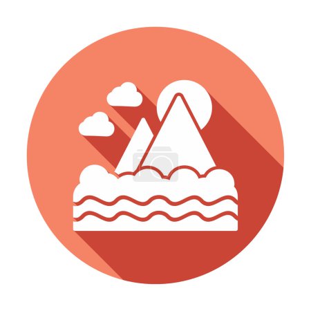 Téléchargez les illustrations : Icône Mont Fuji, illustration de vetor - en licence libre de droit
