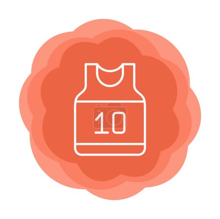 Téléchargez les illustrations : Simple icône de maillot de basket-ball, illustration vectorielle - en licence libre de droit