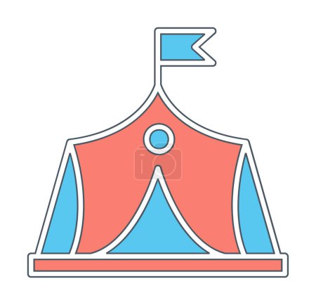 Illustration for Military tent icon, vector illustration - Royalty Free Image