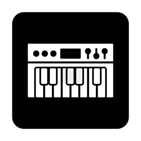 Illustration for Simple  Synthesizer music icon  illustration - Royalty Free Image