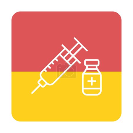 Téléchargez les illustrations : Icône d'insuline simple, illustration vectorielle - en licence libre de droit