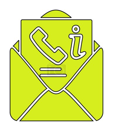 Ilustración de Correo electrónico, sobre icono web, ilustración de vectores - Imagen libre de derechos