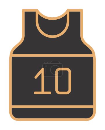Illustration for Simple Basketball Jersey icon, vector illustration - Royalty Free Image