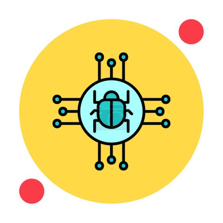 Ilustración de Ilustración plana del vector del icono de Spyware - Imagen libre de derechos