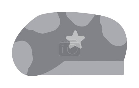 Ilustración de Icono de sombrero militar vector ilustración - Imagen libre de derechos