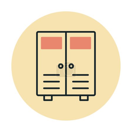 Illustration for Lockers web icon, vector illustration - Royalty Free Image