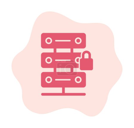 Illustration for Simple Lock Server icon  illustration  design - Royalty Free Image