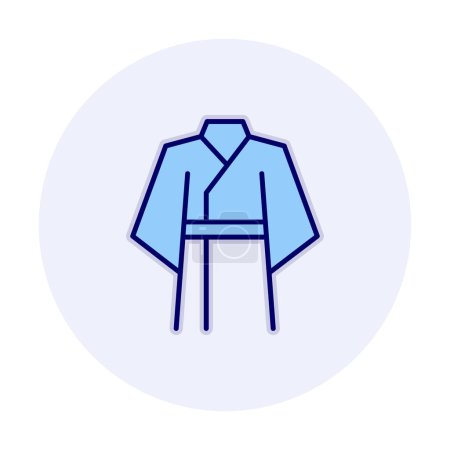 Téléchargez les illustrations : Illustration vectorielle icône kimono japonais - en licence libre de droit