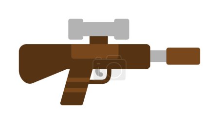 Illustration for Simple Sniper Rifle icon, vector illustration - Royalty Free Image