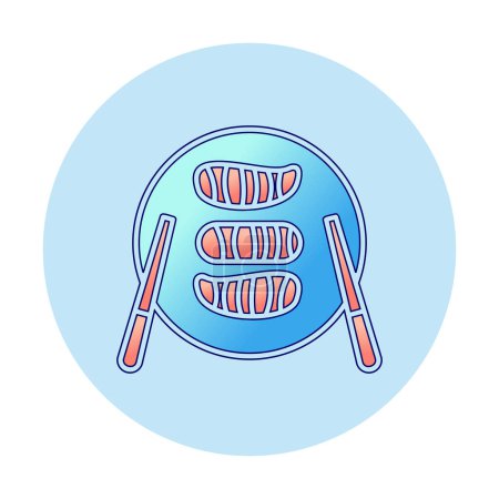 Illustration for Sushi on plate icon, vector illustration - Royalty Free Image