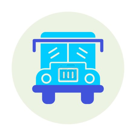 Ilustración de Plano icono de autobús escolar diseño de la ilustración - Imagen libre de derechos