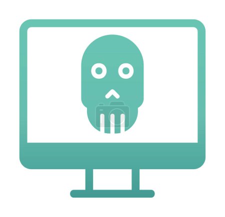 Illustration for Dead Computer Screen icon, vector illustration - Royalty Free Image