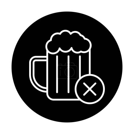 Ilustración de Simple No Alcohol icono, vector de ilustración - Imagen libre de derechos