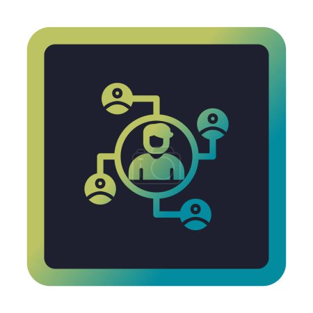 Illustration for Simple flat social network icon sign - Royalty Free Image