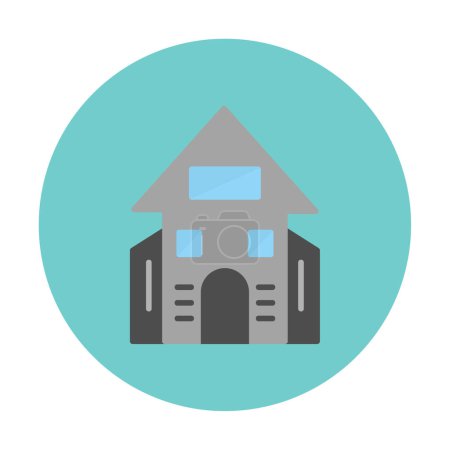 Photo for University building vector glyph icon - Royalty Free Image