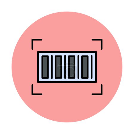 Ilustración de Diseño de icono de línea de vector de código de barras - Imagen libre de derechos