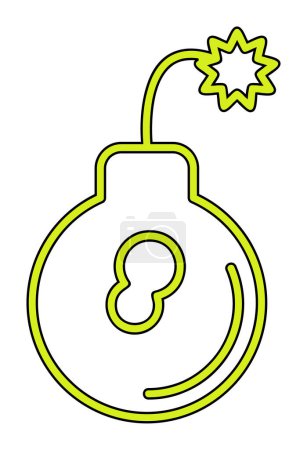 vector illustration of bomb icon