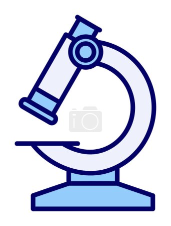 Ilustración de Microscopio plano. icono web vector ilustración - Imagen libre de derechos
