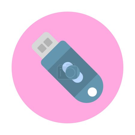 Téléchargez les illustrations : Illustration vectorielle de l'icône du lecteur flash USB - en licence libre de droit