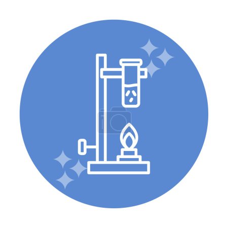 Illustration for Simple flat Bunsen burner linear icon. - Royalty Free Image