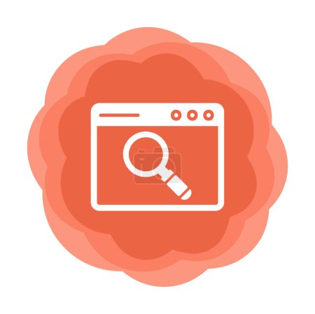 Illustration for Simple Browser Searching icon, vector illustration - Royalty Free Image