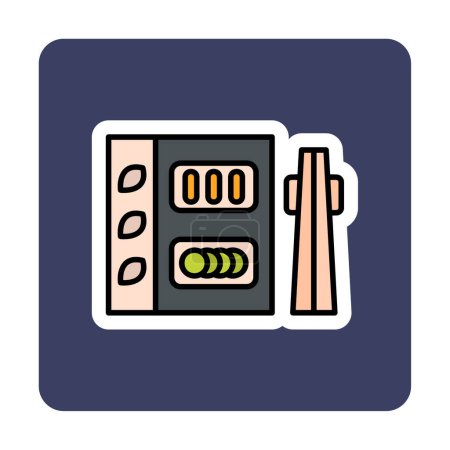 Illustration for Simple japanese bento box icon, vector illustration - Royalty Free Image