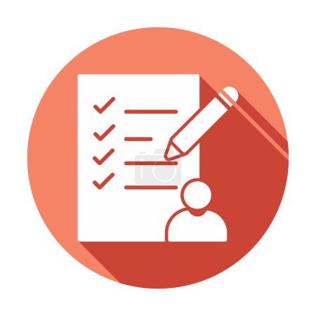 Checklist flat icon, vector illustration 