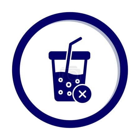 Illustration for Simple No Soft Drink icon, vector illustration - Royalty Free Image