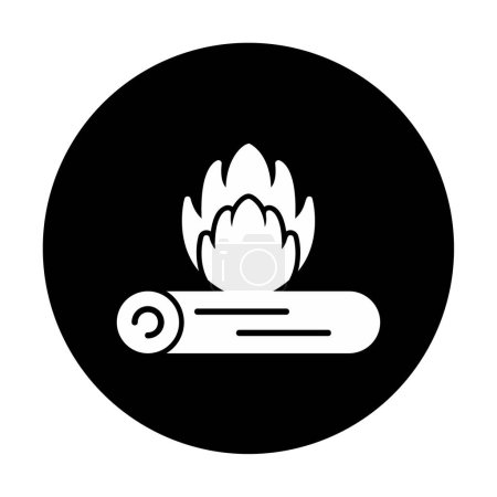 Illustration for Abstract  flat bonfire  icon,  illustration - Royalty Free Image