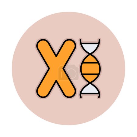 Ilustración de Ilustración simple cromosoma icono vector - Imagen libre de derechos