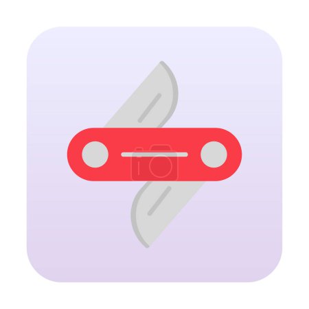 Téléchargez les illustrations : Couteau suisse icône vecteur isolé sur fond blanc - en licence libre de droit