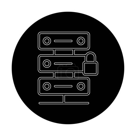 Illustration for Simple Lock Server icon  illustration  design - Royalty Free Image