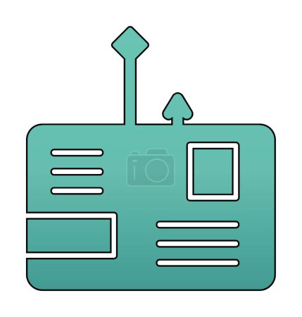 Illustration for Email phishing line icon. Mail scams style sign for mobile concept and web design. Symbol, logo illustration. Vector graphics - Royalty Free Image