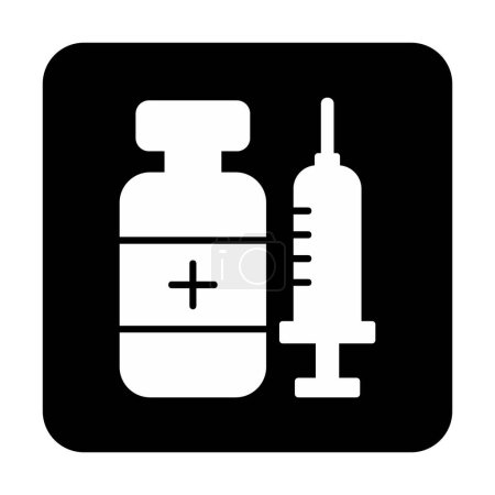 Illustration for Syringe with vaccine icon vector design - Royalty Free Image