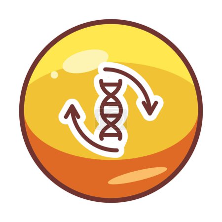 Téléchargez les photos : Simple molécule plate de conception vectorielle d'illustration d'icône d'ADN - en image libre de droit