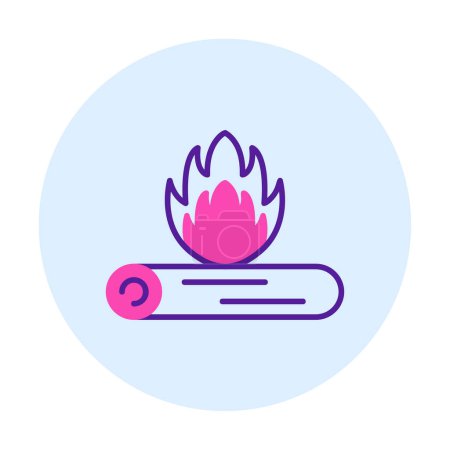 Illustration for Abstract  flat bonfire  icon,  illustration - Royalty Free Image