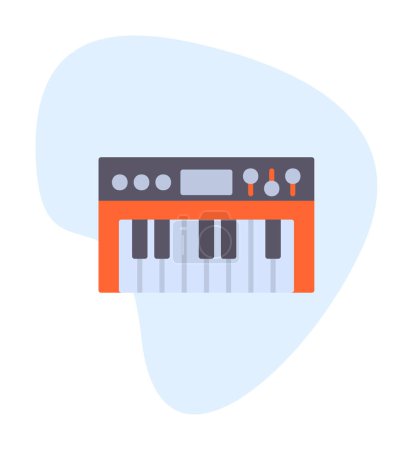 Illustration for Creative Synthesizer music icon  illustration - Royalty Free Image